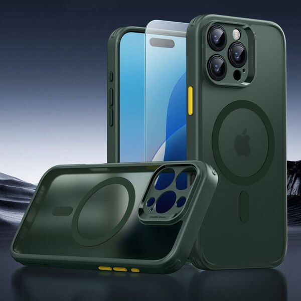 Case + Tempered Glass IPHONE 16 PRO MAX ESR Classic Pro Set Halolock Magsafe Frosted green 4894240230138