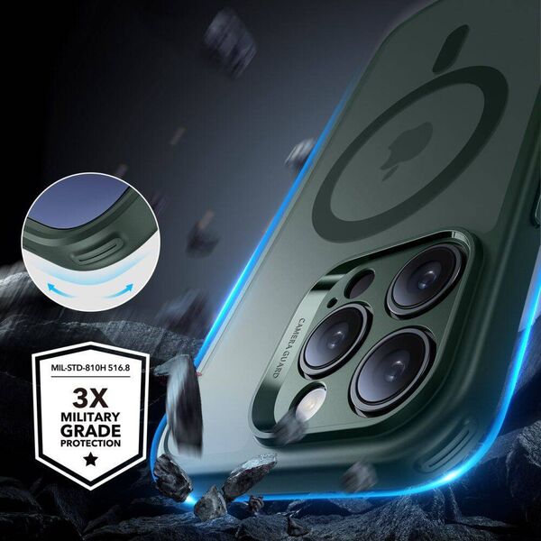 Case + Tempered Glass IPHONE 16 PRO MAX ESR Classic Pro Set Halolock Magsafe Frosted green 4894240230138