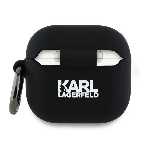 Original Case APPLE AIRPODS 4 Karl Lagerfeld Silicone Choupette Head 3D (KLA4RUNCHK) black 3666339398026