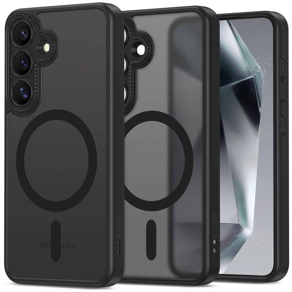 Case SAMSUNG GALAXY S25 Tech-Protect MagCam MagSafe Matte black 5906302322749