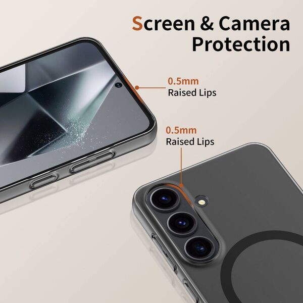 Case SAMSUNG GALAXY S25 Tech-Protect Magslim MagSafe Matte black 5906302322008