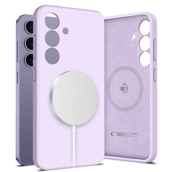 Case SAMSUNG GALAXY S25+ Tech-Protect Liquid Silicone MagSafe purple 5906302322299
