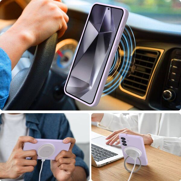 Case SAMSUNG GALAXY S25+ Tech-Protect Liquid Silicone MagSafe purple 5906302322299