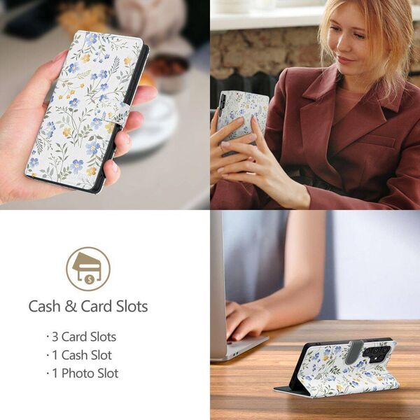 Case SAMSUNG GALAXY S25 Tech-Protect Wallet Spring Flowers 5906302360468
