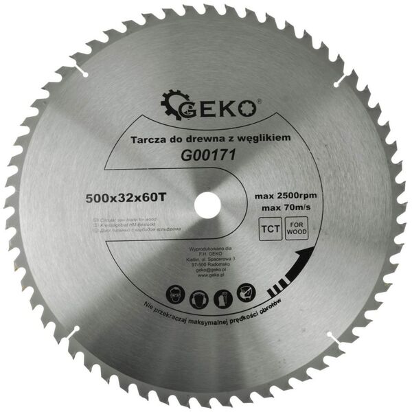 Geko tarcza do drewna 500x32x60T (G00171)
