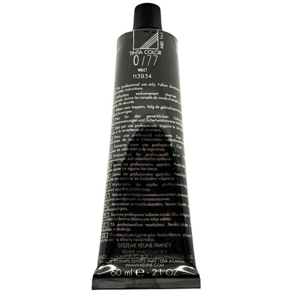 Keune Keune, Χρώμα Tinta, Μόνιμη Βαφή Μαλλιών, 0/77 Violet, 60 ml για γυναίκες 13321968 8717185380521