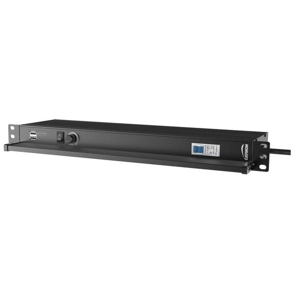 Caymon CAYMON PSR429F/B Πολύπριζο 19" – 9 γαλλικές πρίζες, λάμπα LED/USB/ασφάλεια 13332390 5414795045521