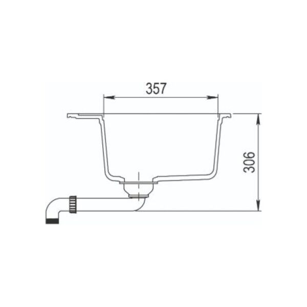 Zlewozmywak Aquasanita Quadro SQQ100, 110 Beż