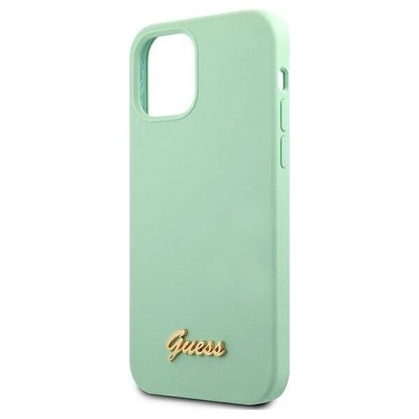 Guess Etui Guess GUHCP12LLSLMGGN Apple iPhone 12 Pro Max zielony/green hardcase Metal Logo Script
