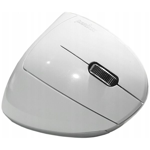 Mysz Perixx Mysz bezprzewodowa Perixx PERIMICE-813 W optyczna wertykalna pionowa prawa biała RF + BLUETOOTH