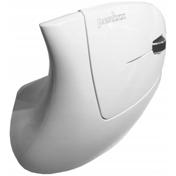 Mysz Perixx Mysz bezprzewodowa Perixx PERIMICE-813 W optyczna wertykalna pionowa prawa biała RF + BLUETOOTH