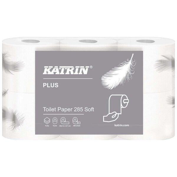 Katrin Toiletpapir katrin plus soft 285, pakke a 42 rull 13283646 6414301038411