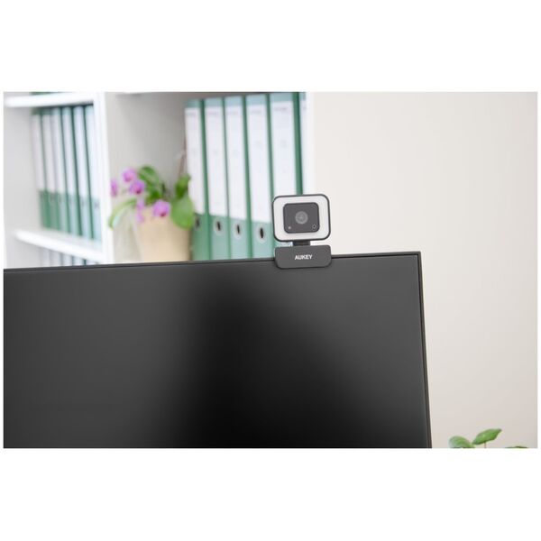 Κάμερα web Aukey Aukey PC-LM6 Stream Series με Ring Light Full HD Webcam με μαύρο αισθητήρα 1/3"-CMOS 13318458 850018950893