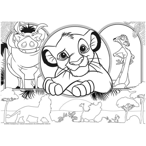 LISCIANI DISNEY PUZZLE MAXIFLOOR 4 X 48 KRÓL LEW