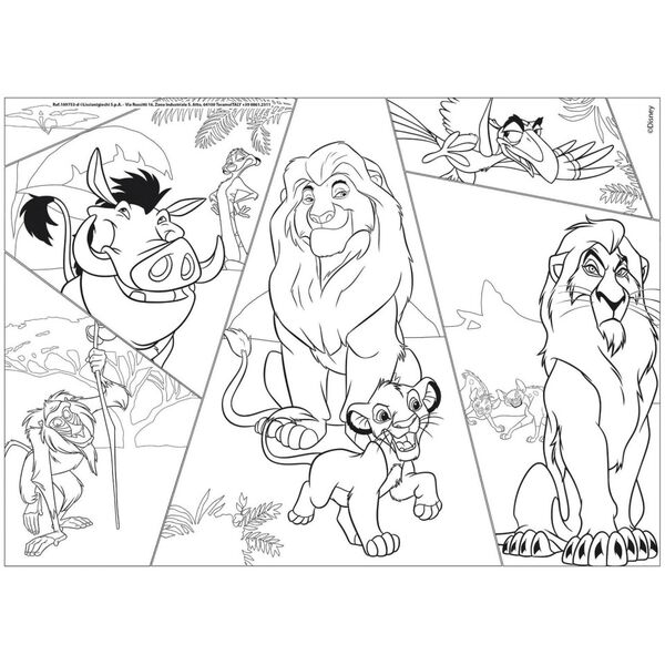 LISCIANI DISNEY PUZZLE MAXIFLOOR 4 X 48 KRÓL LEW