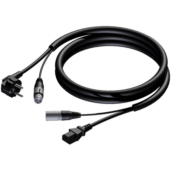 Καλώδιο Procab PROCAB CAB402/20 Schuko αρσενικό & XLR θηλυκό - ευρώ power θηλυκό & XLR αρσενικό - 3 x 2,5 mm; 20 μ 14085447 5414795013179