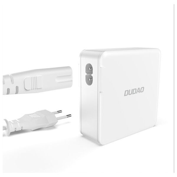 Ładowarka Dudao Szybka ładowarka sieciowa GaN 100W 2 x USB-C / 2 x USB Dudao A100EU - biała