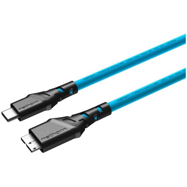 Καλώδιο USB Ednet Καλώδιο φωτογραφίας Mathorn MTC-230 2m 10Gbps USB C - MicroB ArcticBlue 14042807 5903175624390