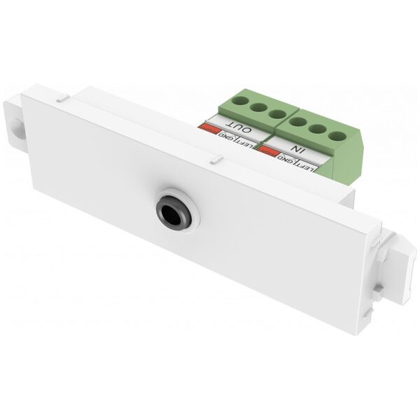 Vision VISION Techconnect Modulare AV-Frontplatte - 30 JAHRE GARANTIE - 3,5 mm-Miniklinken-Modul - zur Verwendung mit einem Stereo-Audiokabel - Durchsteckklemme an der Ruckseite - TRS - Blankdraht-Annschenie Tech-Audiokabel 13354370 5354529000009