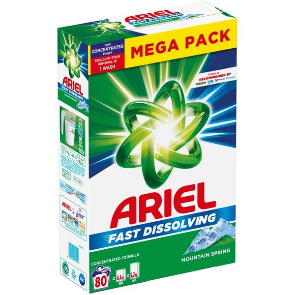 Ariel Ariel Mountain Spring skalbimo milteliai, 4,4 kg