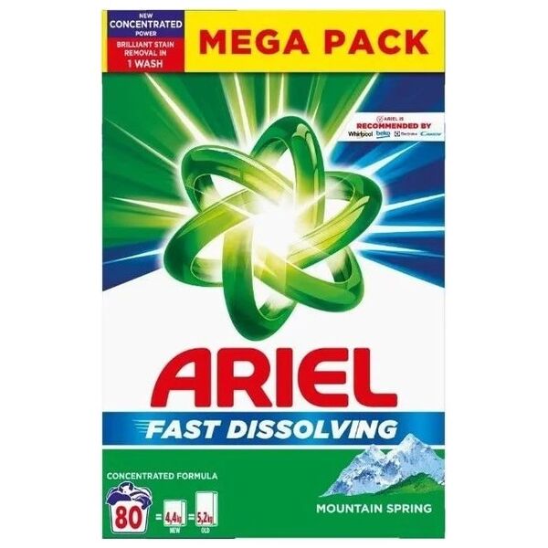 Ariel Ariel Mountain Spring skalbimo milteliai, 4,4 kg