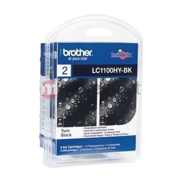 Tusz Brother zestaw tuszy oryginalnych LC-1100HYBK Black 2-Pack