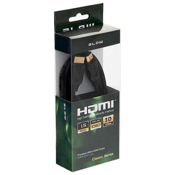 Kabel Blow HDMI - HDMI 1.5m czarny (92-600#)