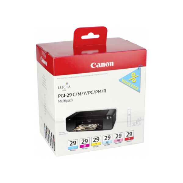 Tusz Canon PGI29 MBK/PBK/DGY/GY/LGY/CO Multi Pack (4868B018)