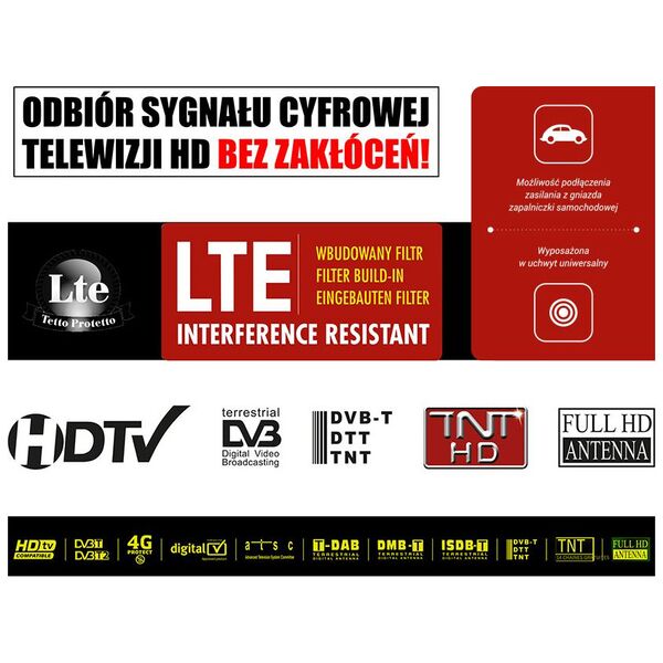 Antena RTV Blow 21-014# DVB-T ATS14 samochodowa aktywna