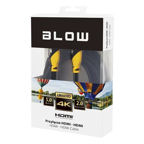 Kabel Blow HDMI - HDMI 5m czarny (92-656#)