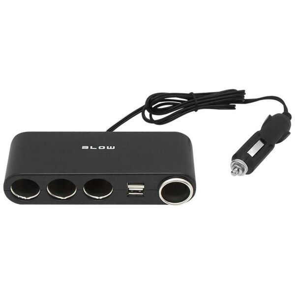 Blow Rozgałęziacz zapalniczki samochodowej, 4x + 2x USB (96-875#)