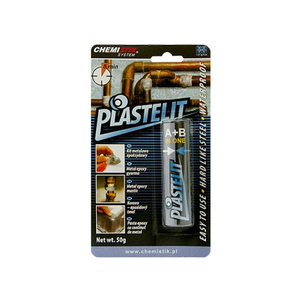 Chemistik Kit epoksydowy PLASTELIT szybkołączący dwuskładnikowy 50g