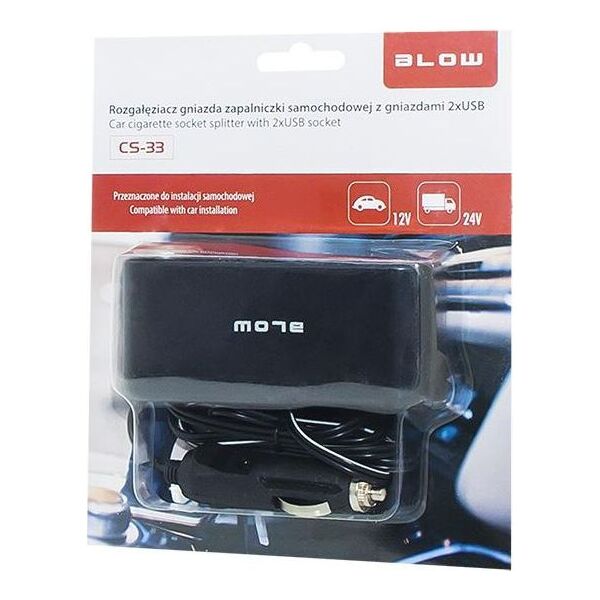 Blow BLOW ROZG.ZAPAL.SAMOCH.1XWT/3XGN+USB CS-33