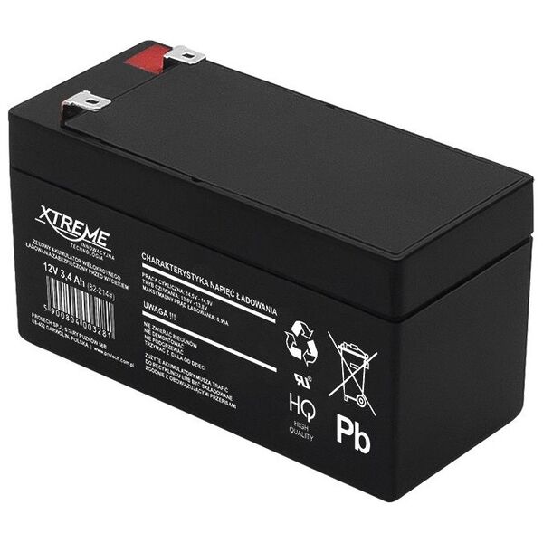 Xtreme Akumulator ołowiowy AGM 12V 3.4Ah 82-214#