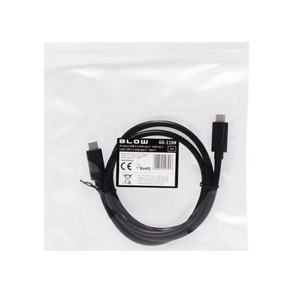 Kabel USB Blow USB-C - USB-C 1 m Czarny (66-118#)