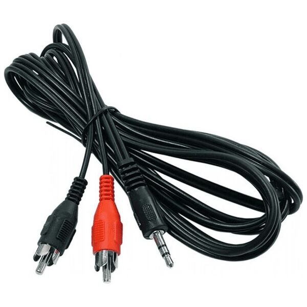 Kabel Cabletech Jack 3.5mm - RCA (Cinch) x2 1.2m czarny (LEC-KPO2747-1,2)