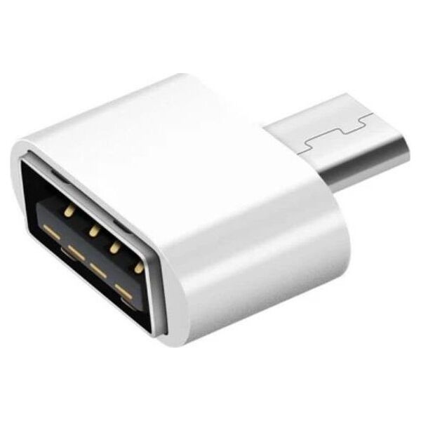 Adapter USB Hertz AK53B microUSB - USB Biały  (2092-uniw)