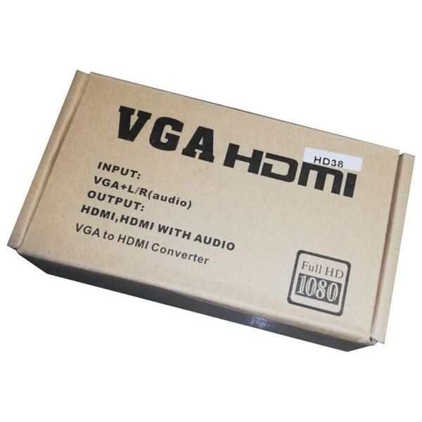 Adapter AV Apte HDMI - D-Sub (VGA) + Jack 3.5mm czarny (1267-uniw)