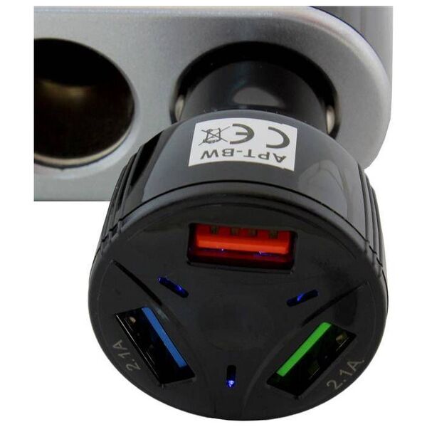 Ładowarka CGAuto 3x USB-A 3.1 A  (PLS34H)