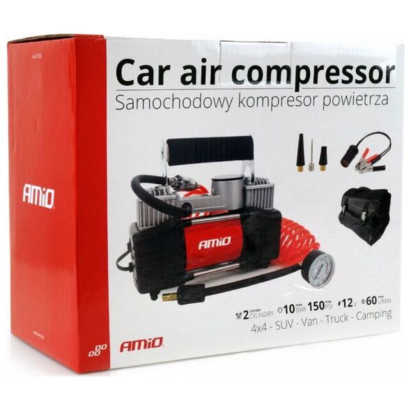 Kompresor samochodowy AMiO Acomp-4 12 V