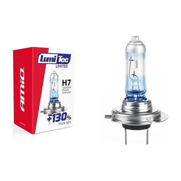 AMiO Żarówka halogenowa H7 12V 55W LumiTec LIMITED +130%