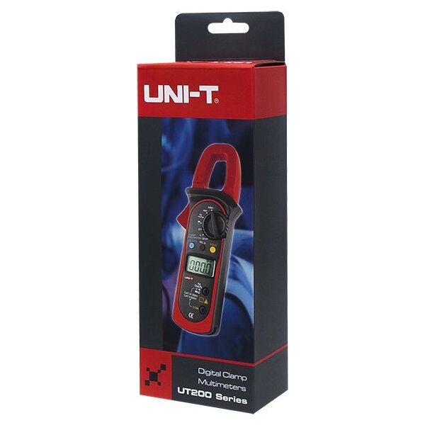 Unit Miernik cyfrowy cęgowy stały-zmienny UNi-T UT203 Kable pomiarowe Etui