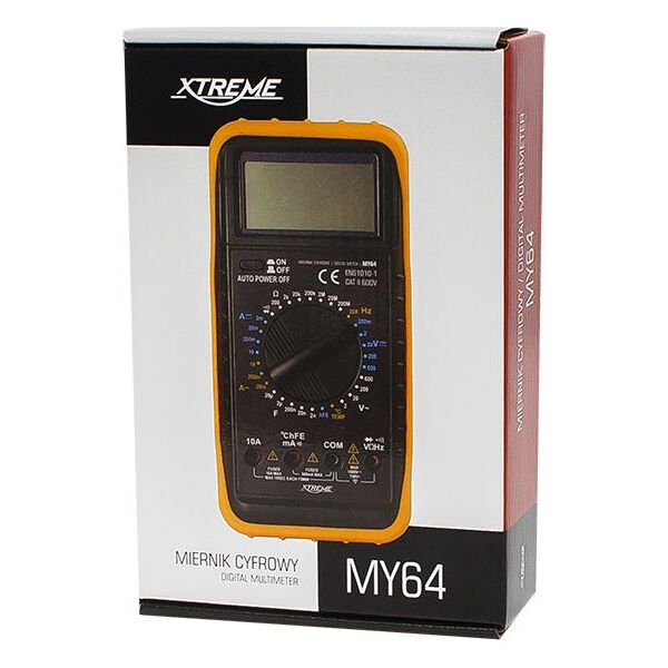 Xtreme Miernik tester napięcia cyfrowy XTREME MY-64 + przewody pomiarowe tester diod