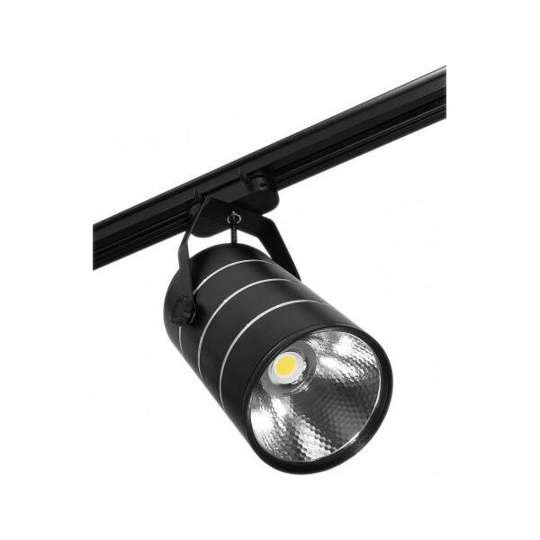Nvox Lampa sklepowa led reflektor szynowy jednofazowy czarny 30w 2550 lm światło zimne 6000k