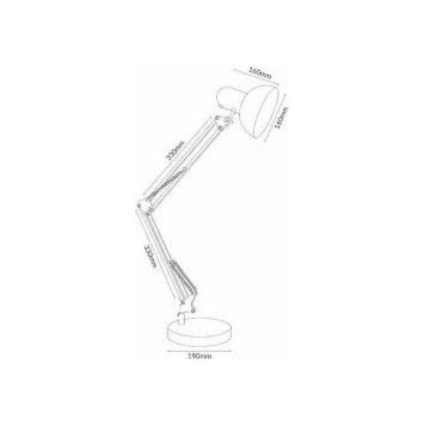 Lampka biurkowa Orno czarna  (DL-2/B)