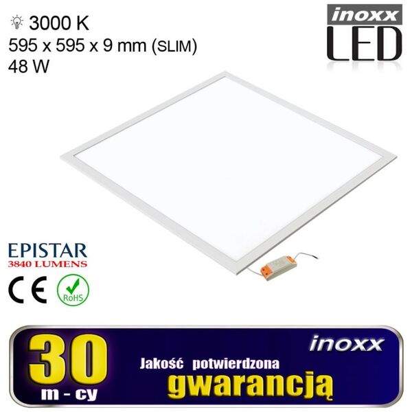 Nvox Panel led 60x60 48w lampa sufitowa kaseton 3000k ciepły