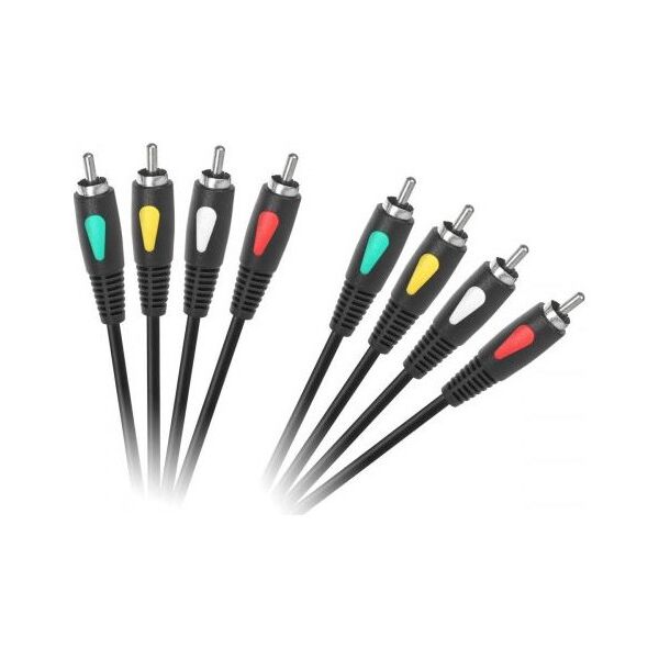 Kabel Cabletech RCA (Cinch) x4 - RCA (Cinch) x4 3m czarny (KPO4003-3.0)