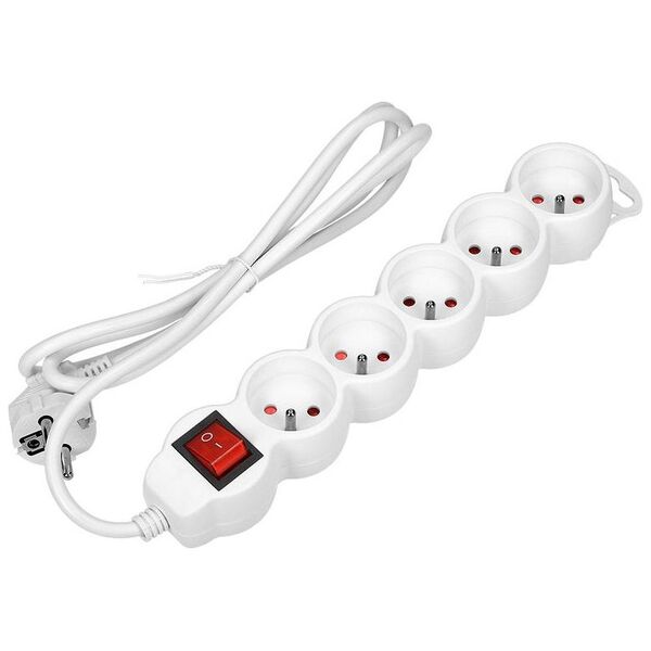 Listwa zasilająca Orno 3 gniazda 5 m biała (OR-AE-13150/W/5M)
