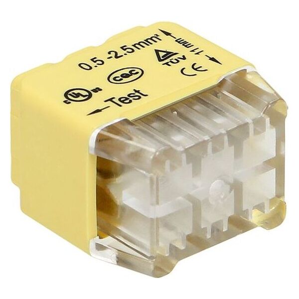 Orno Złączka instalacyjna wciskana 6-przewodowa| dwurzędowa| na drut 0,75-2,5mm2| IEC 300V/24A| 10 szt. OR-SZ-8004/6/10