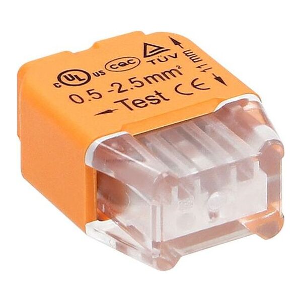 Orno Złączka instalacyjna wciskana 2-przewodowa| na drut 0,75-2,5mm2| IEC 300V/24A| 10 szt. OR-SZ-8004/2/10